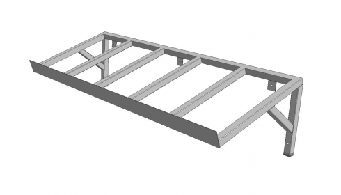 KPOZK - Nástěnná police na koše od myčky