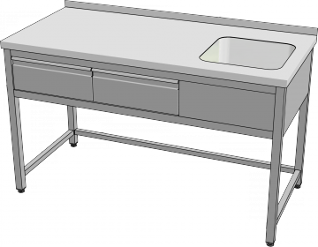 KSVOZ-2 Mycí stůl se dvěma zásuvkami