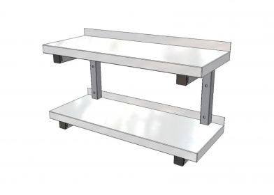 KPOZD- Nástěnná police dvoupatrová