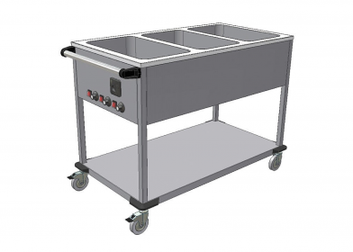 KSVOL - Výdejní vozík s ohřevem s oddělenými lisovanými lázněmi