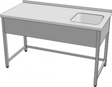 KSVO - Mycí stůl s lisovaným dřezem