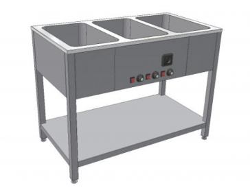 KSVOL LS - Výdejní stůl s ohřevem s oddělenými lisovanými lázněmi