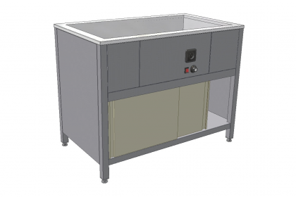 KRNH - Výdejní stůl (vozík) s ohřevem, vanový