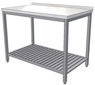 KSPR - Pracovní stůl s roštovou policí