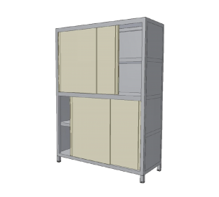 KSPDD - Skříň dvojitá s posuvnými dvířky