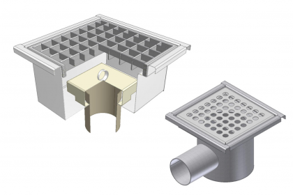 KVMR - Podlahová vpusť malá vč. sifonu