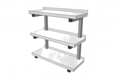 KPOZT - Nástěnná police třípatrová