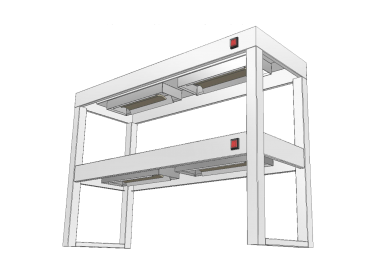 KSNDI - Stolový nástavec dvoupatrový s infraohřevem